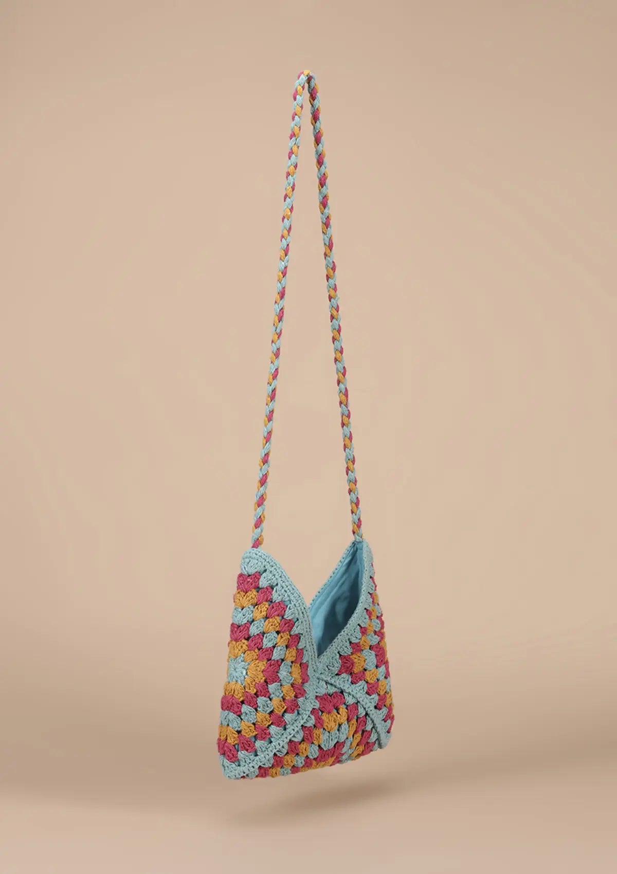Crossbody Blue Crochet crossbody bag, bags for women