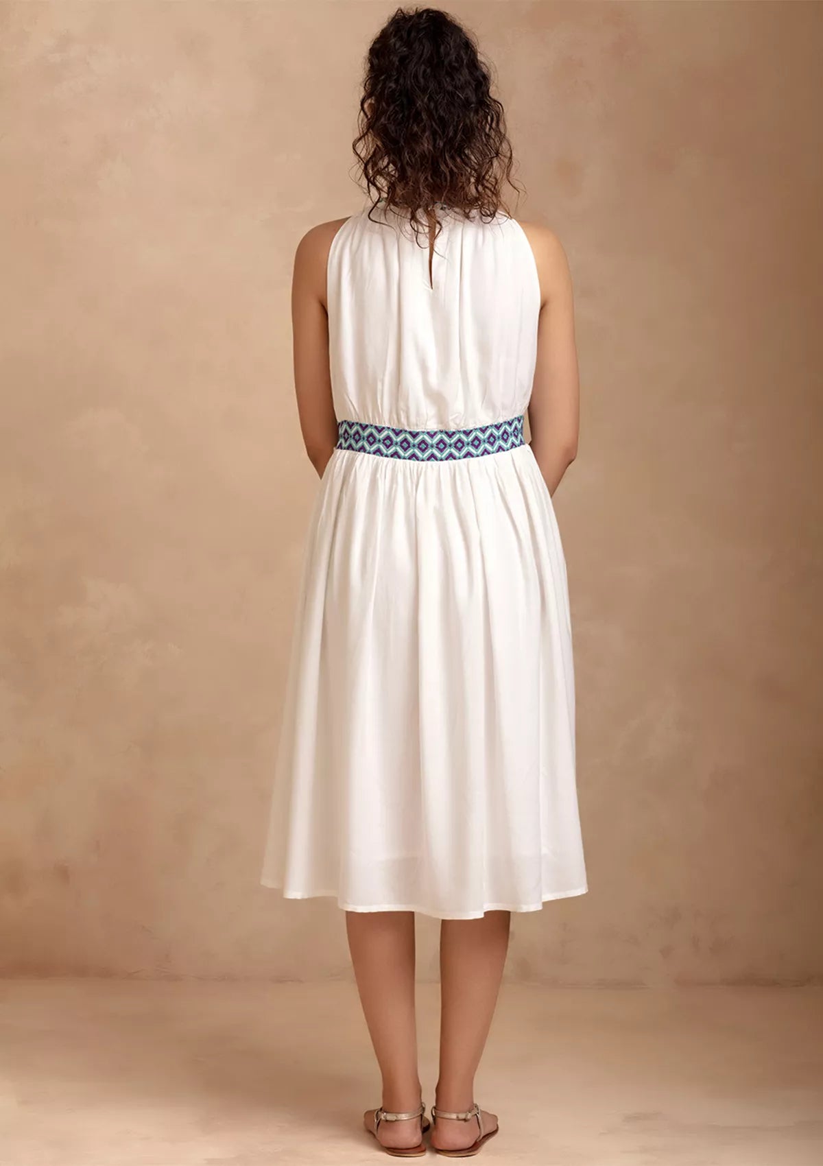 Best Celeste White Rayon Dress for women by IshqME