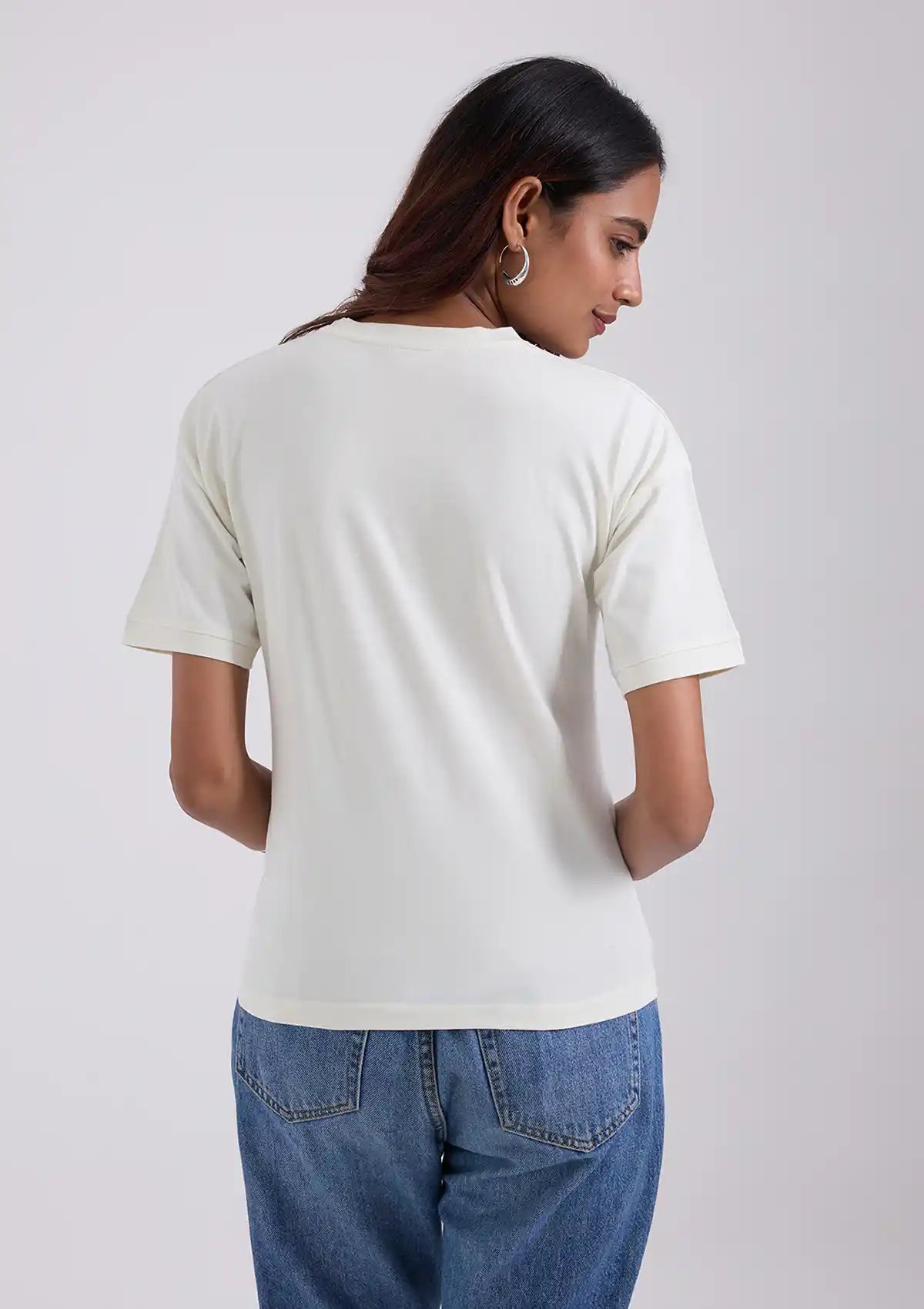 Best Embroidered Drop Shoulder t-shirt for women by IshqME