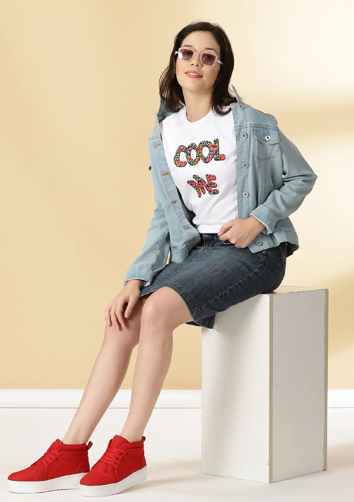 Best Graphic Print White t-shirt for women by IshqME