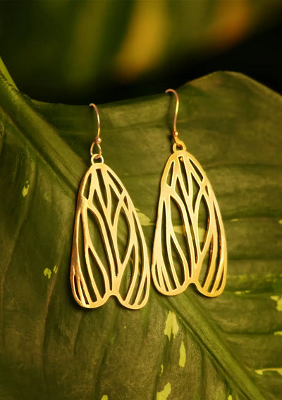 Glossy Butterfly Dangle Earrings