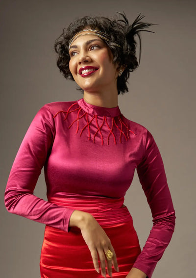 Berry Crush - Embellished Cocktail Dress