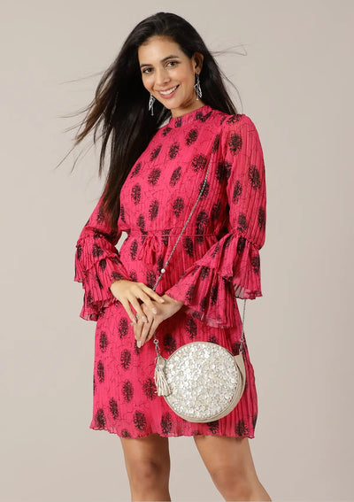 Dazzle - Pleated Chiffon Party Dress