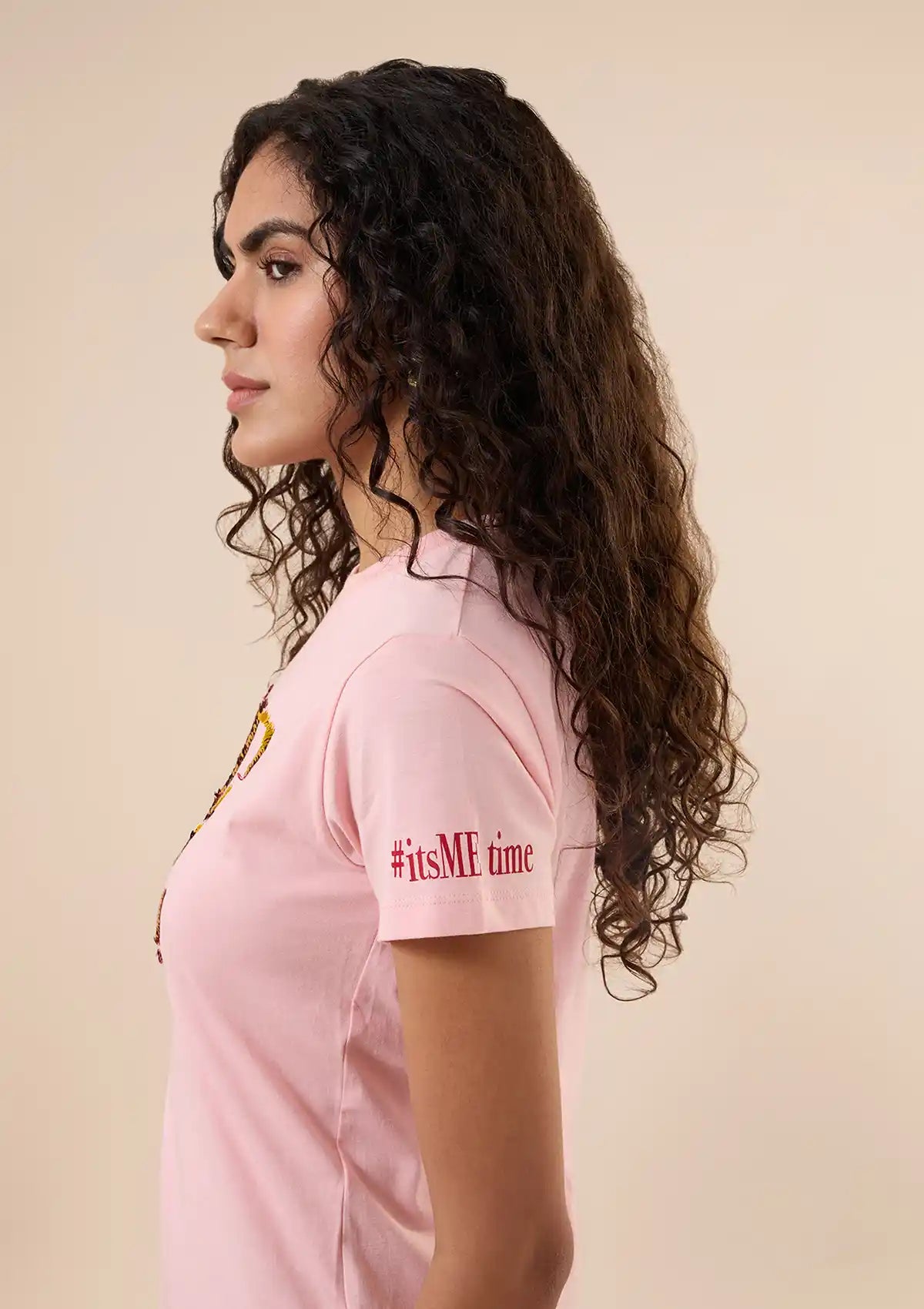 Buy Reversible Sequin (Pink) t-shirt for women at IshqME