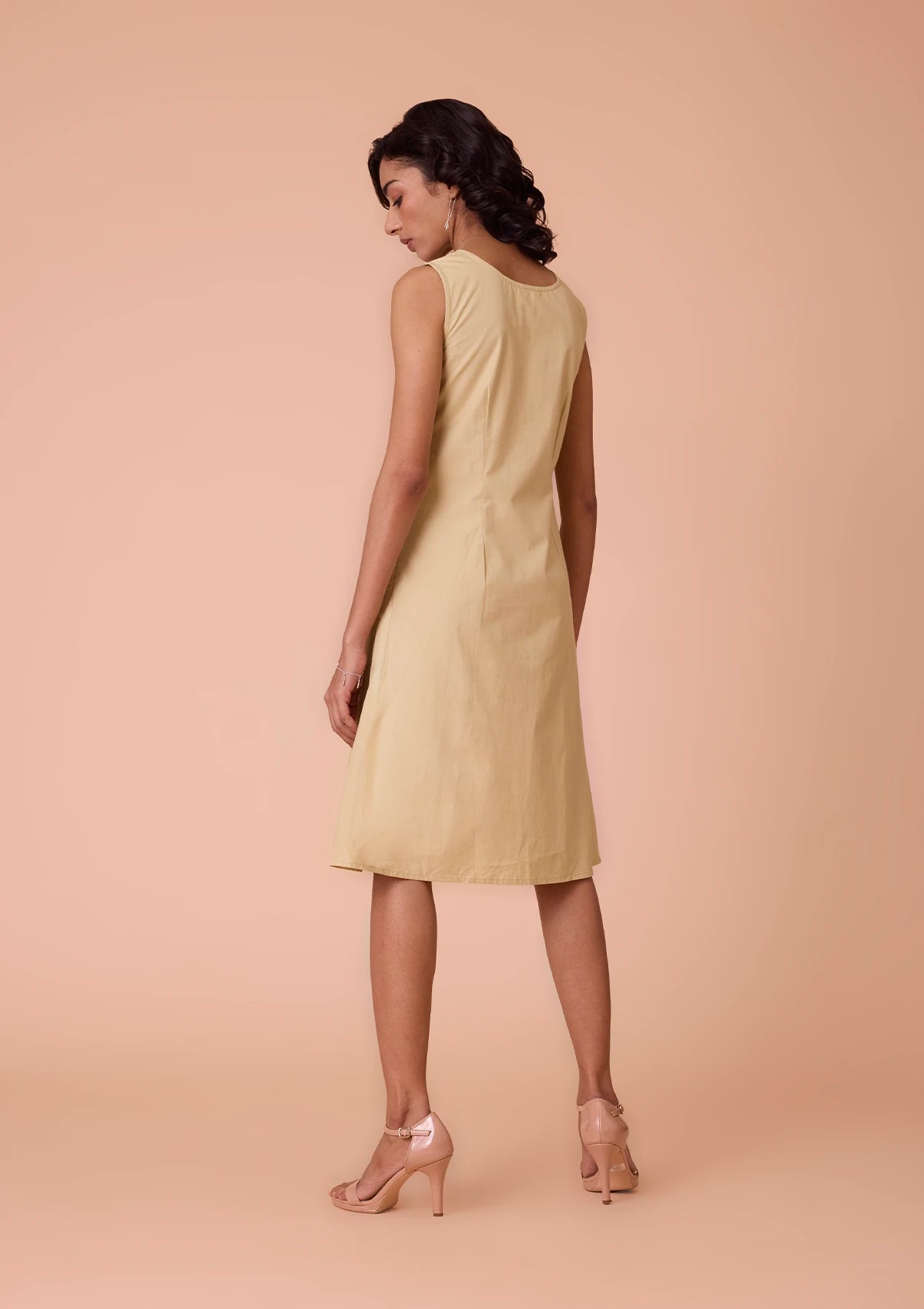 Buy Ziba Lapel Collar Overlapping Dress With Buckle online for women at IshqME
