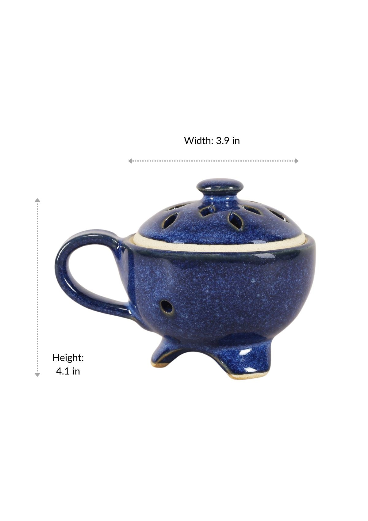 Ceramic dining accessory - Dhoop Stand - Deep Blue