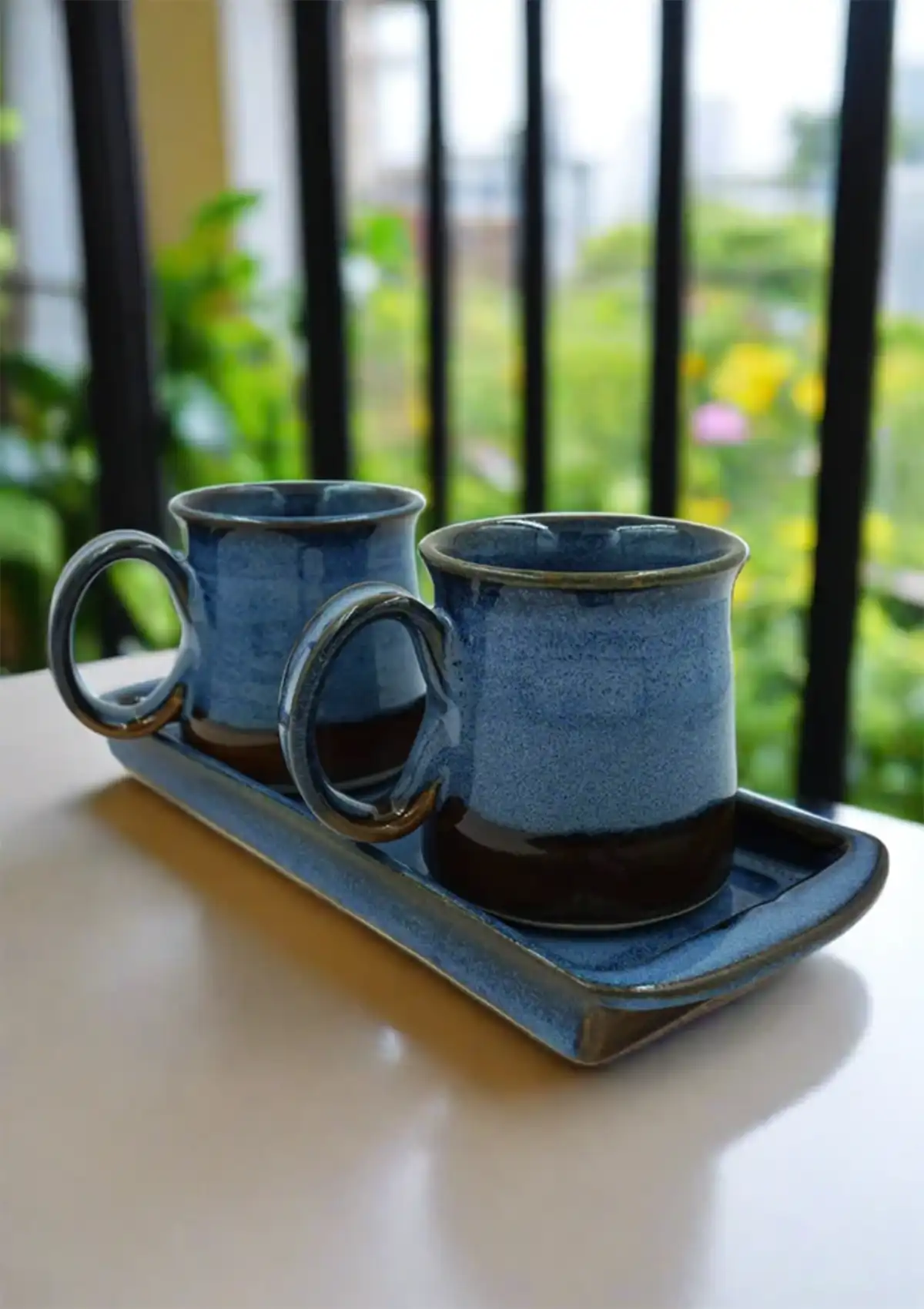Ceramic homeware - Two Cup Tray Set