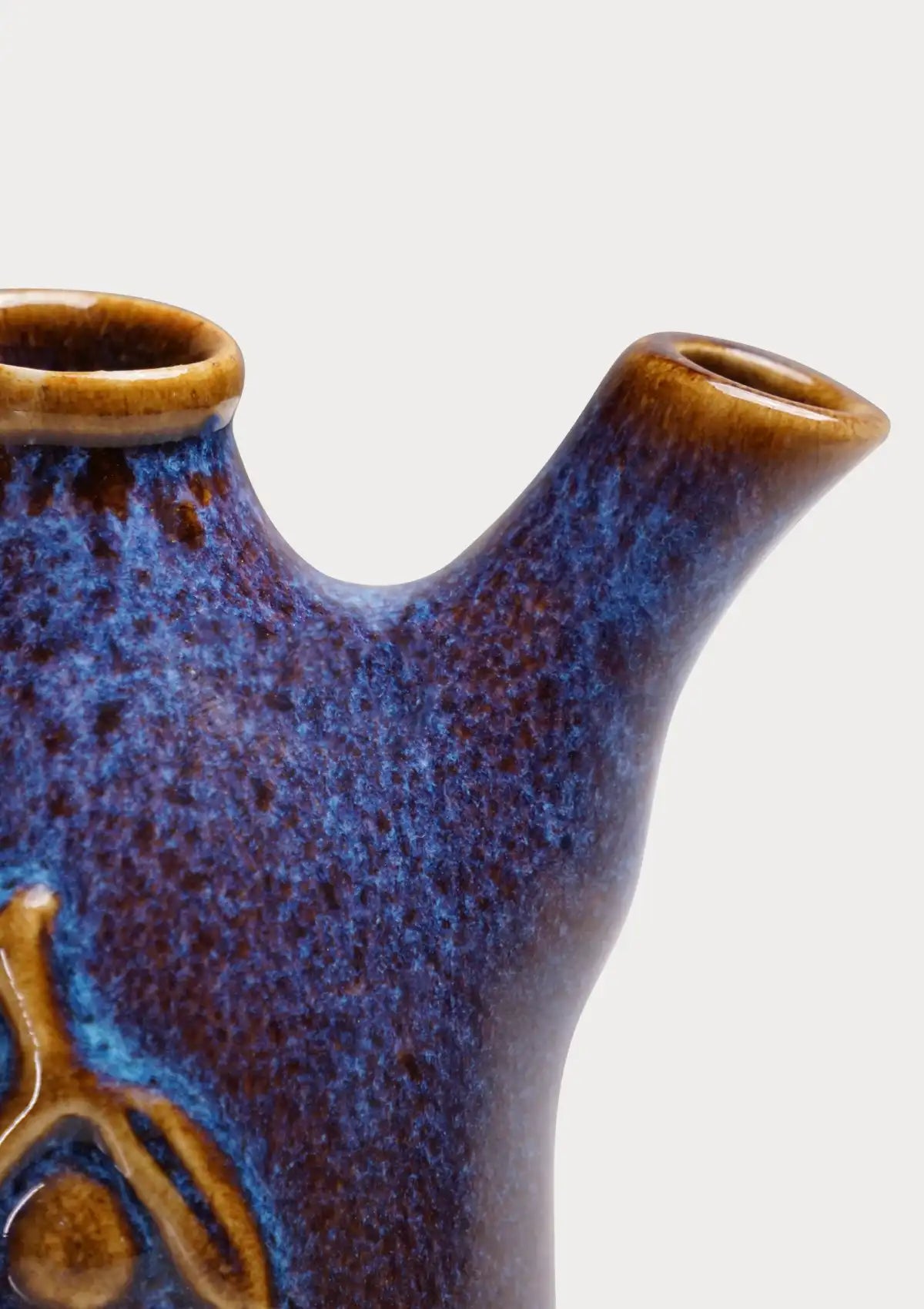 Purple Brown ceramic dispenser for cooking oil