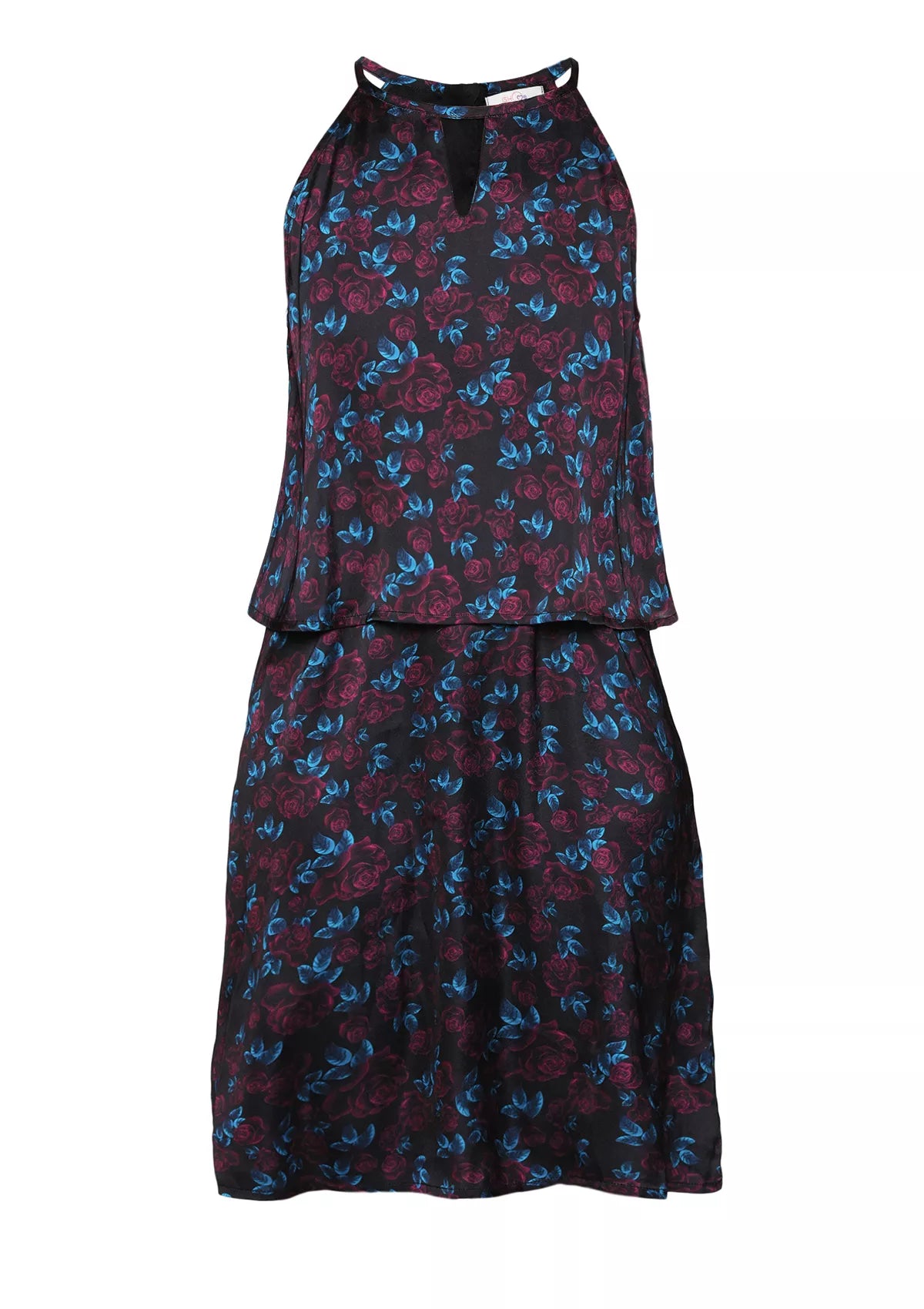 Dark Rose Halter Neck Dress online for women at IshqME
