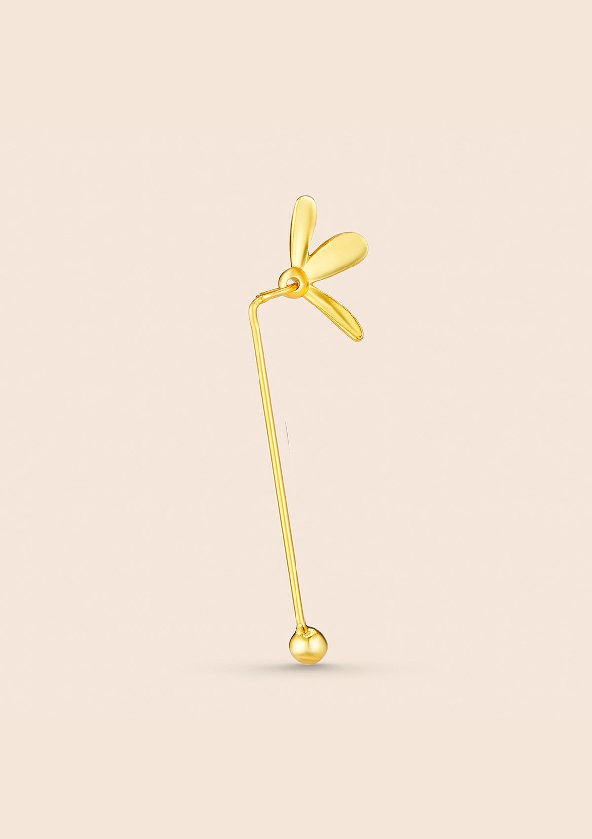 Designer abstract floral drop earrings for women