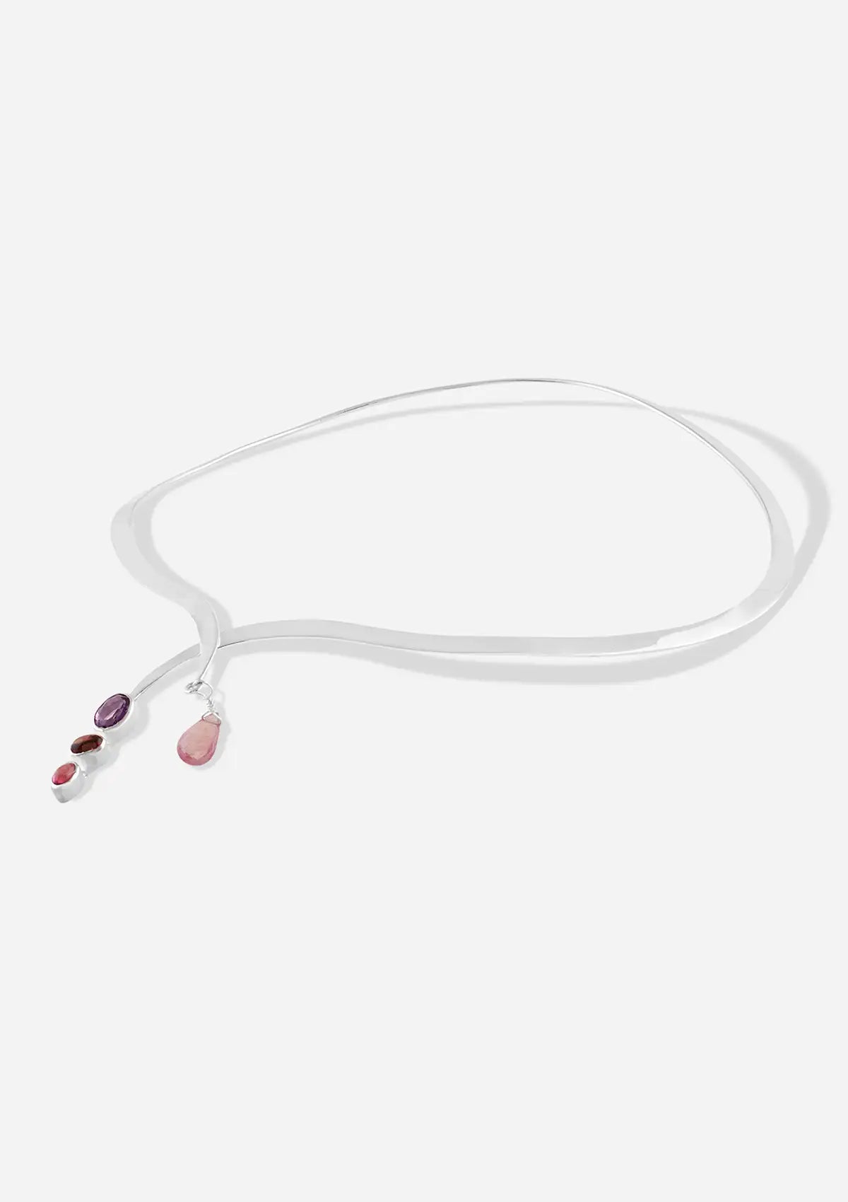 Designer silver choker necklace for women