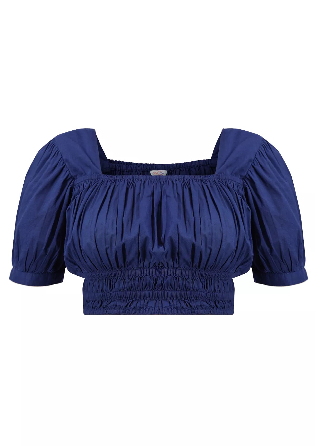 Tequila Tango - Shirred Navy blue top For Women