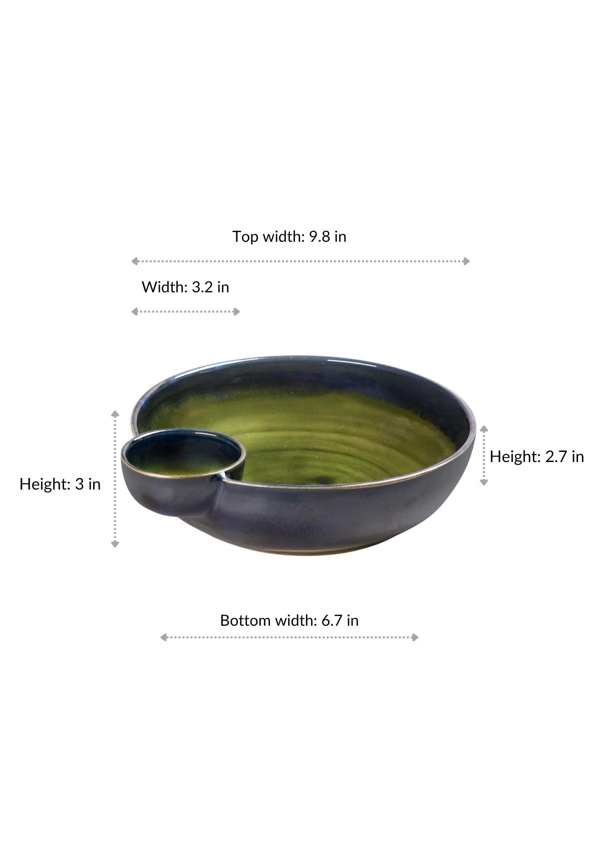 Snack & Dip Big Bowl - Green Blue