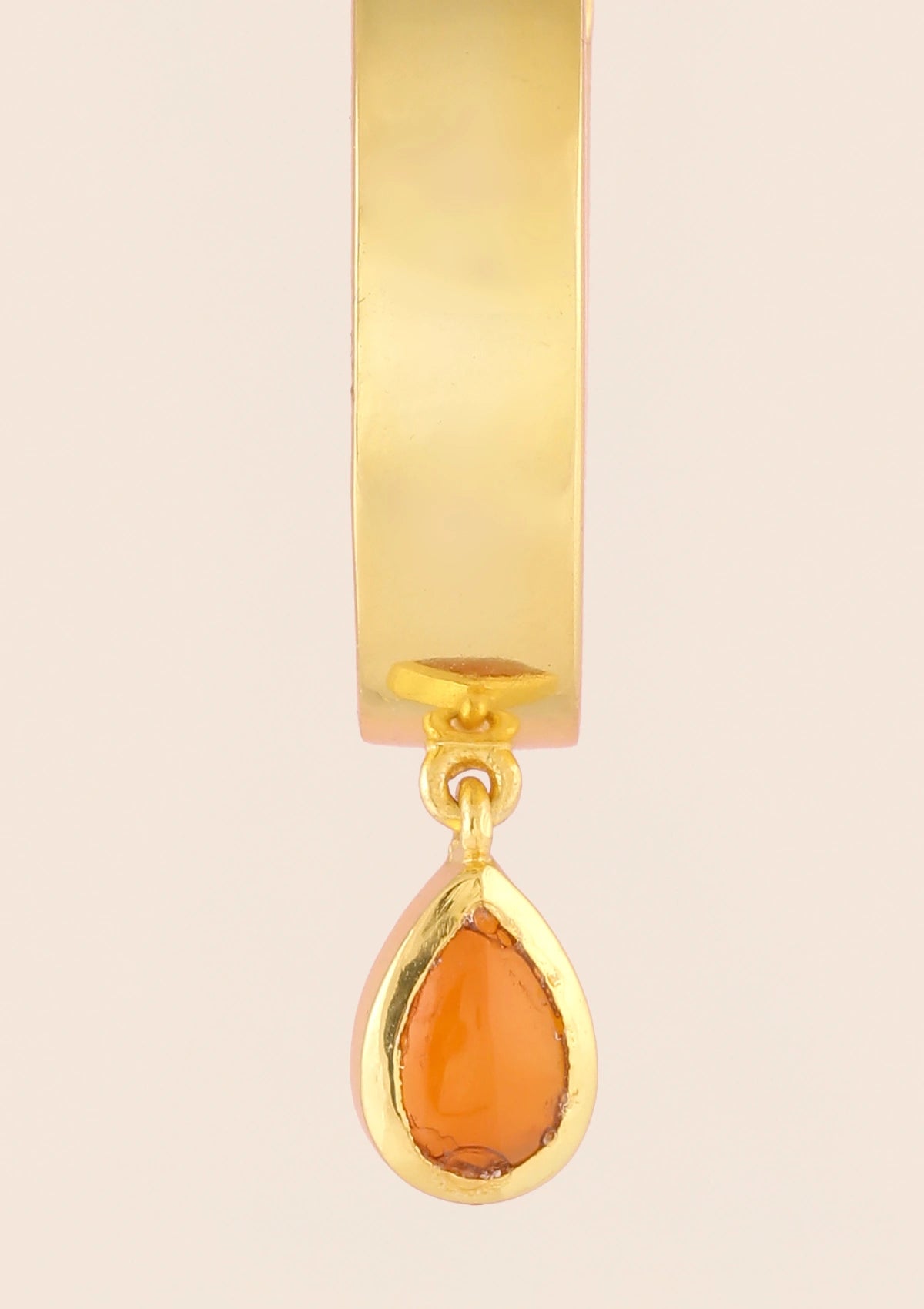 Fashion carnelian drop hoop earrings for women