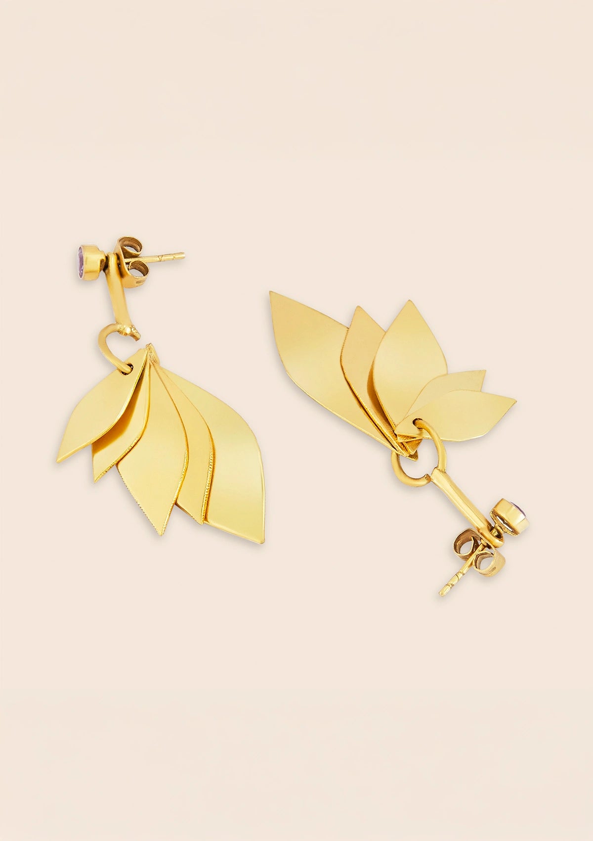Fashion statement leaf drop earrings for women