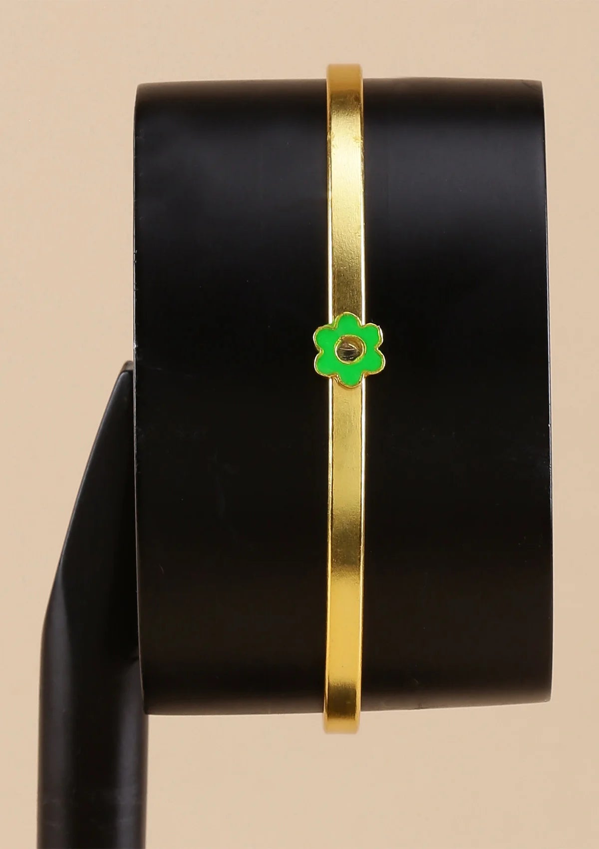 Gold plated green neon jewellery bracelet for women