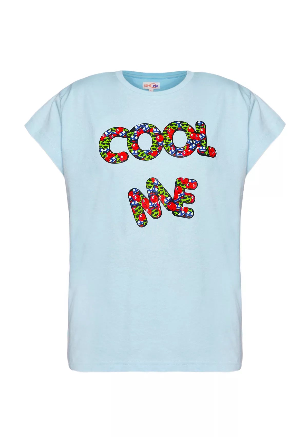 Graphic Print Light Blue t-shirt price online at IshqME