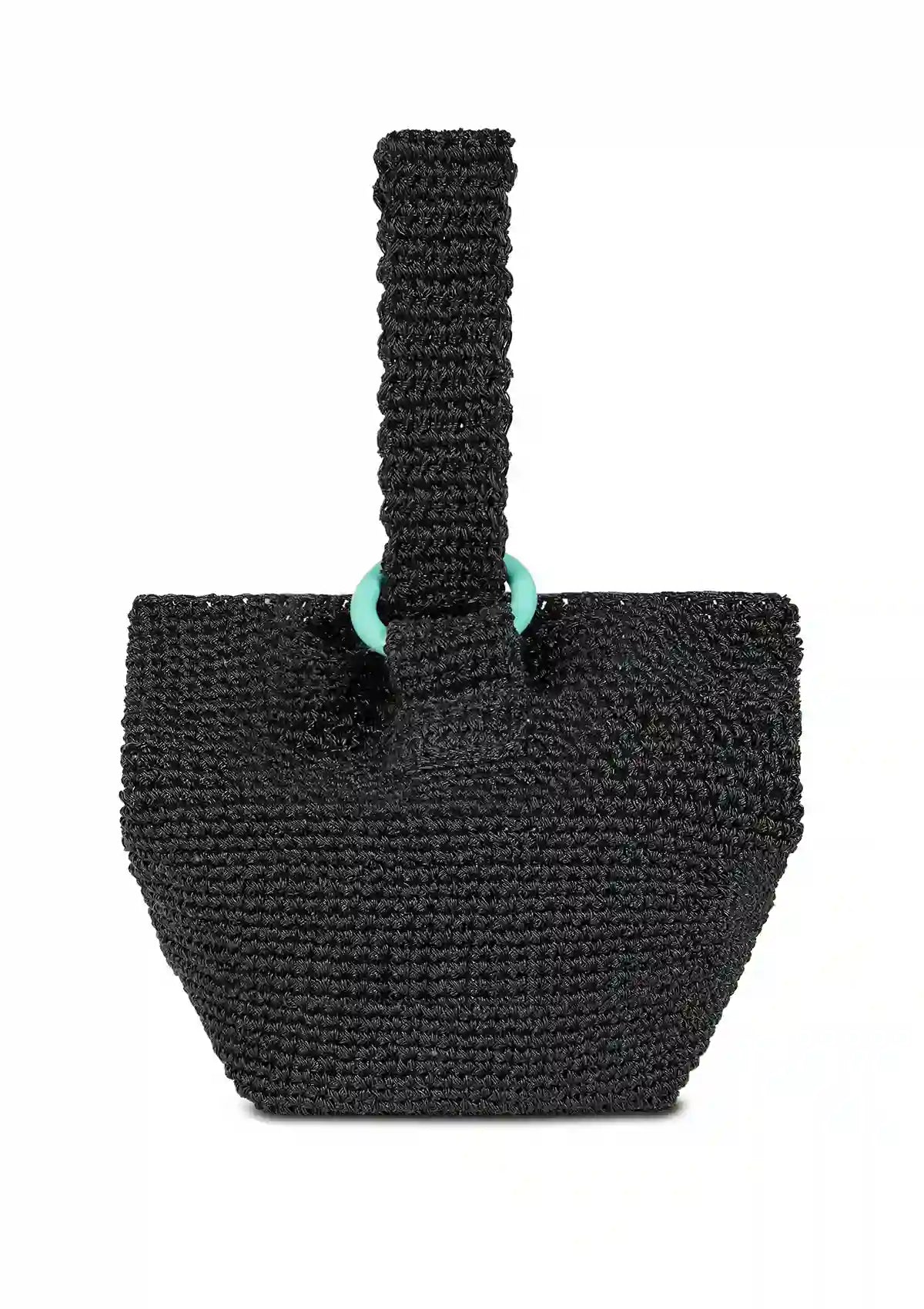 Women's accessories metallic crochet handbag