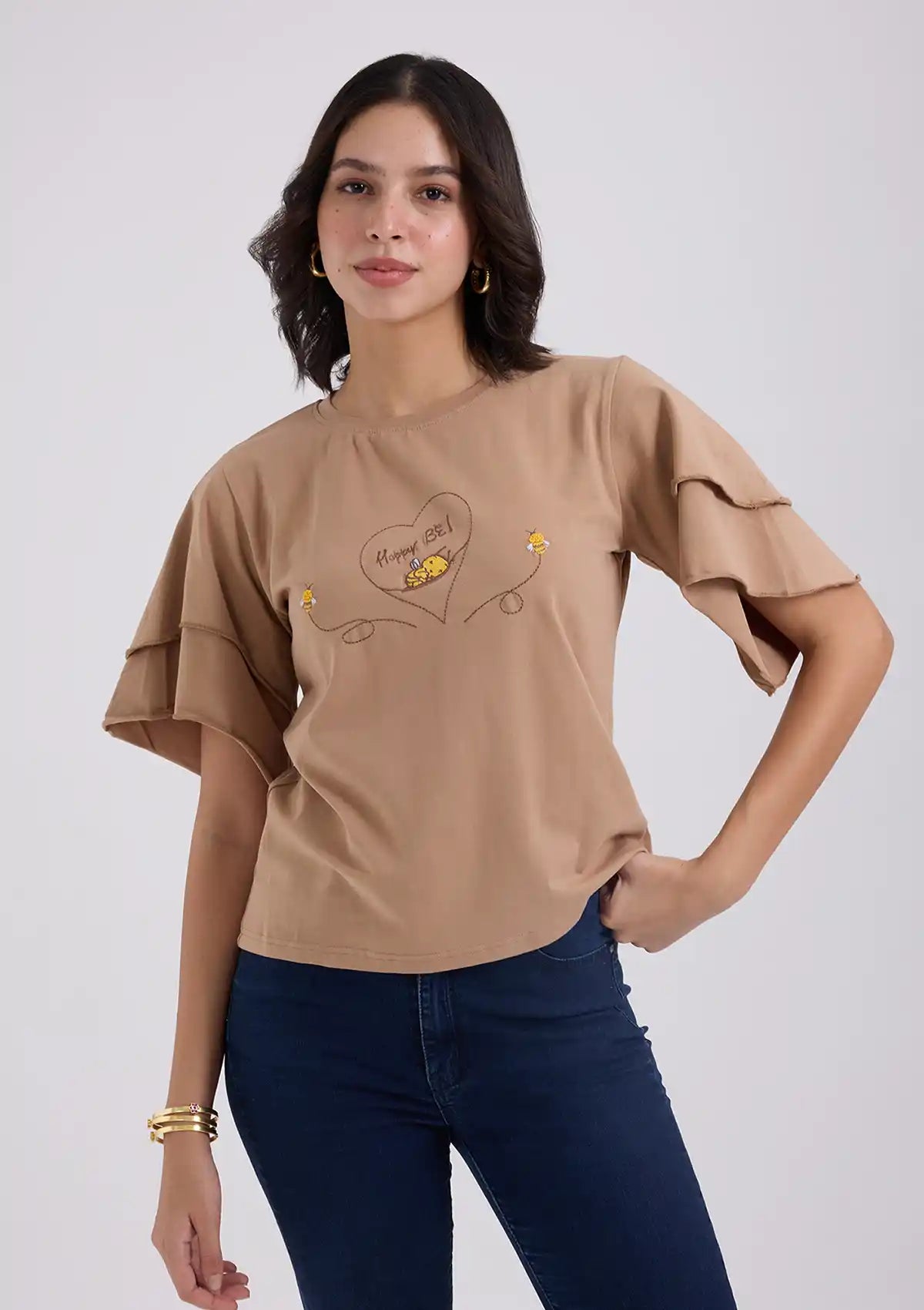 Happy Be t-shirt for women by IshqME