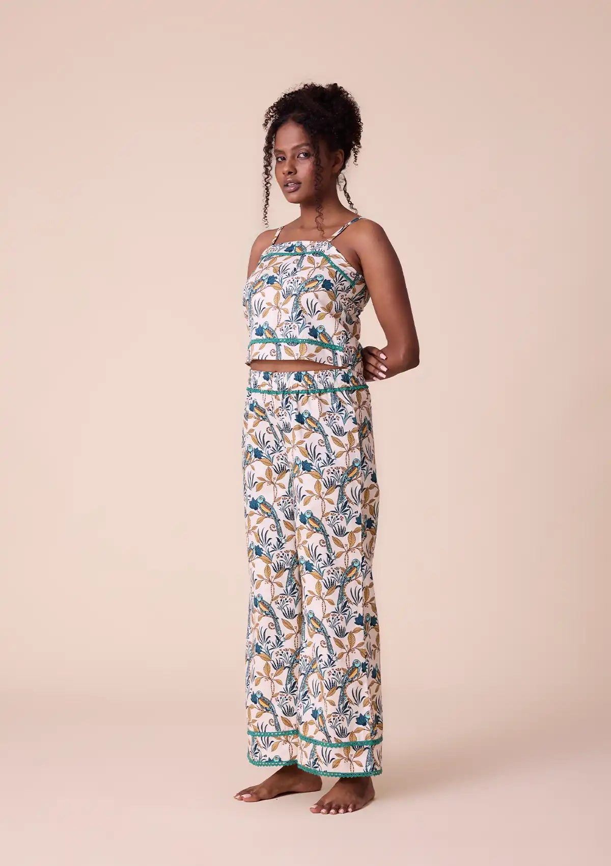 Hina printed crop top and trouser Online