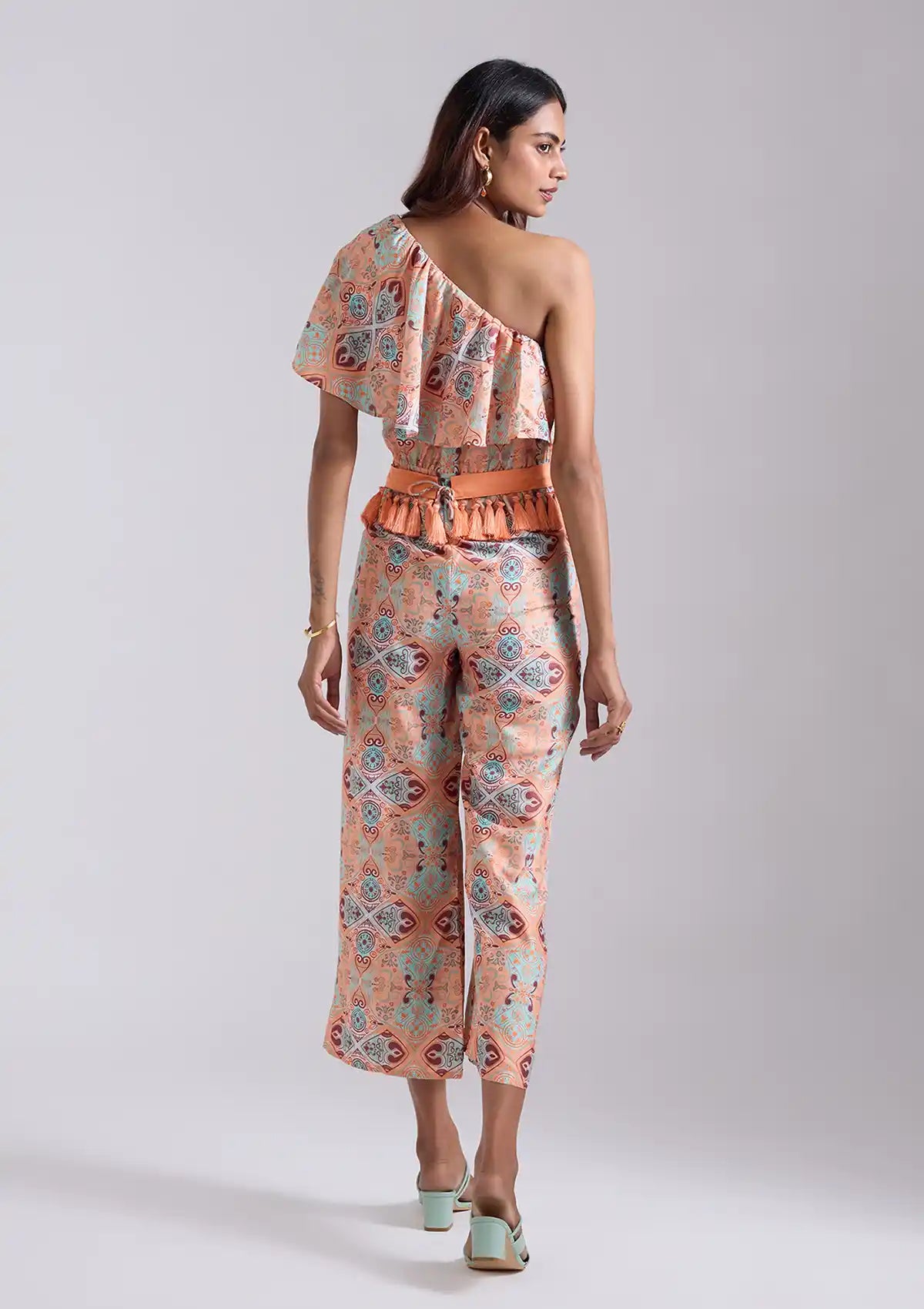 Women's jumpsuit outfit inspired by Bold Moroccan Print Jumpsuit