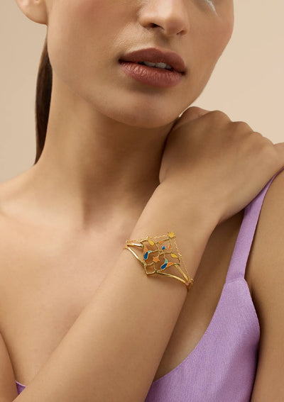 Adjustable Moroccan Enamel Bracelet