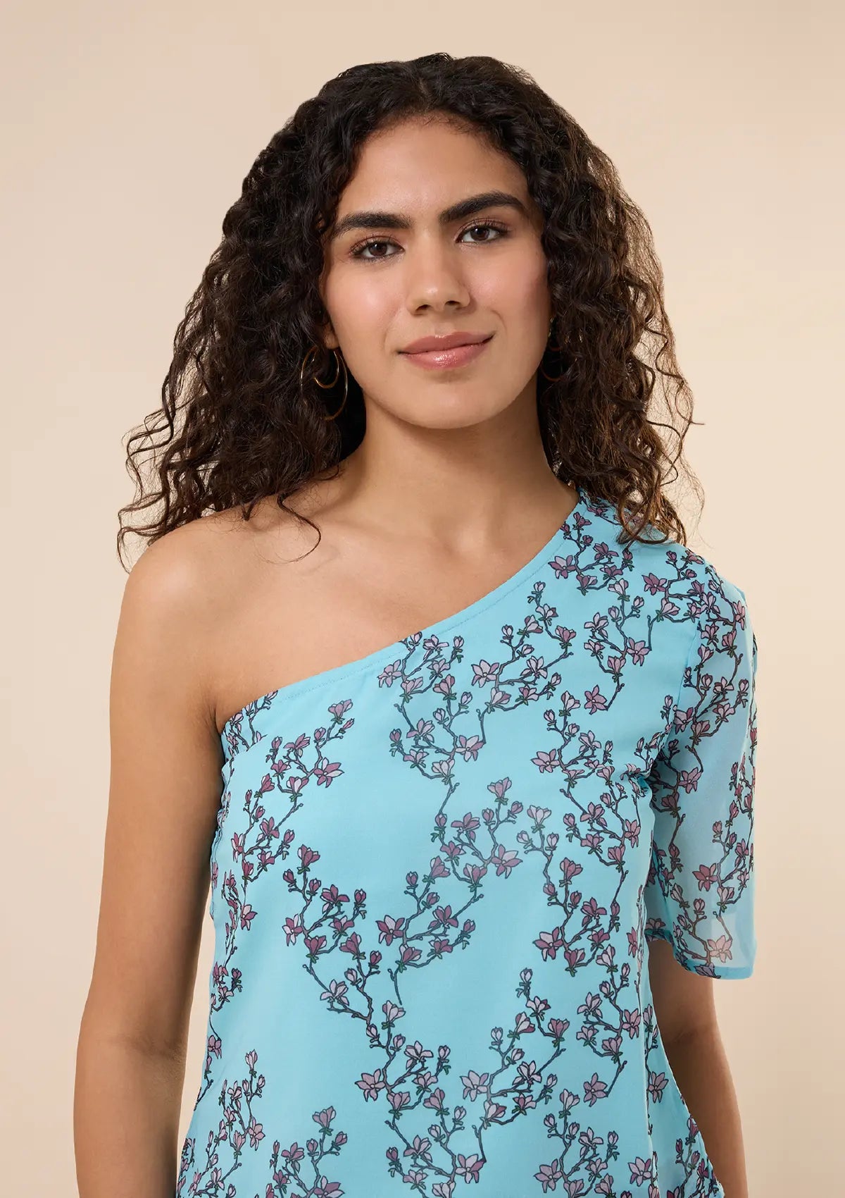 Buy Starlit - One Shoulder Floral Top