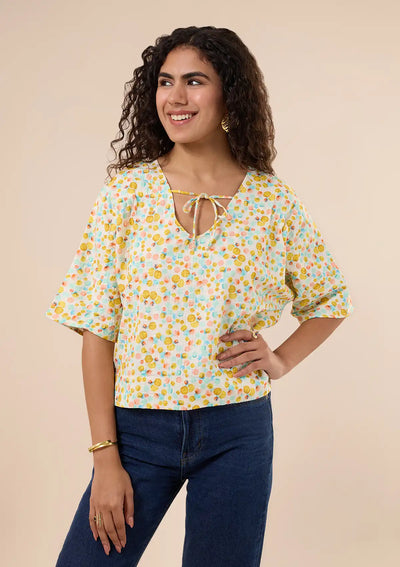 Demeter - Oversized Retro Printed Top