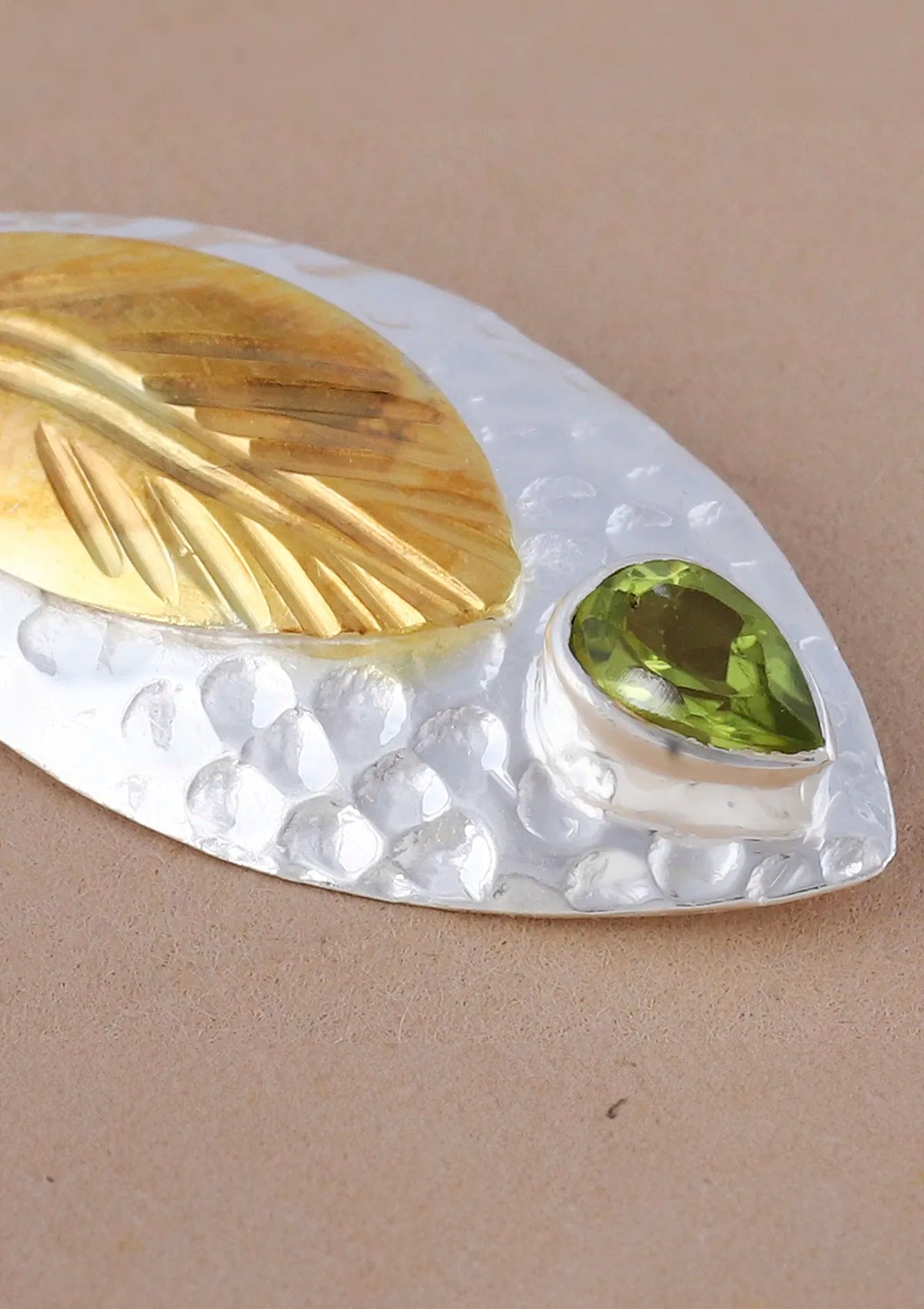 Peridot statement earrings for women