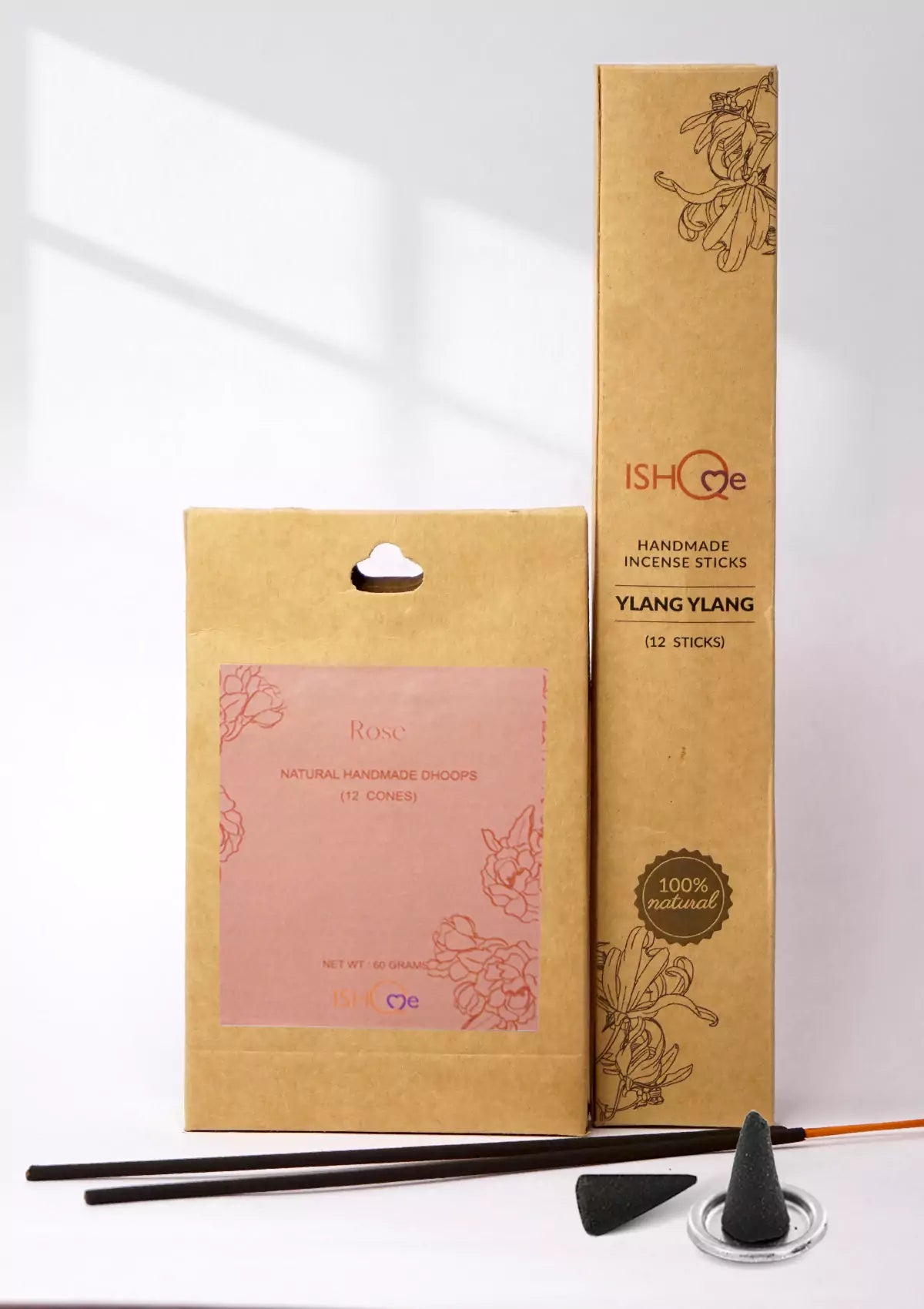 Incense stick and Rose dhoop cone set