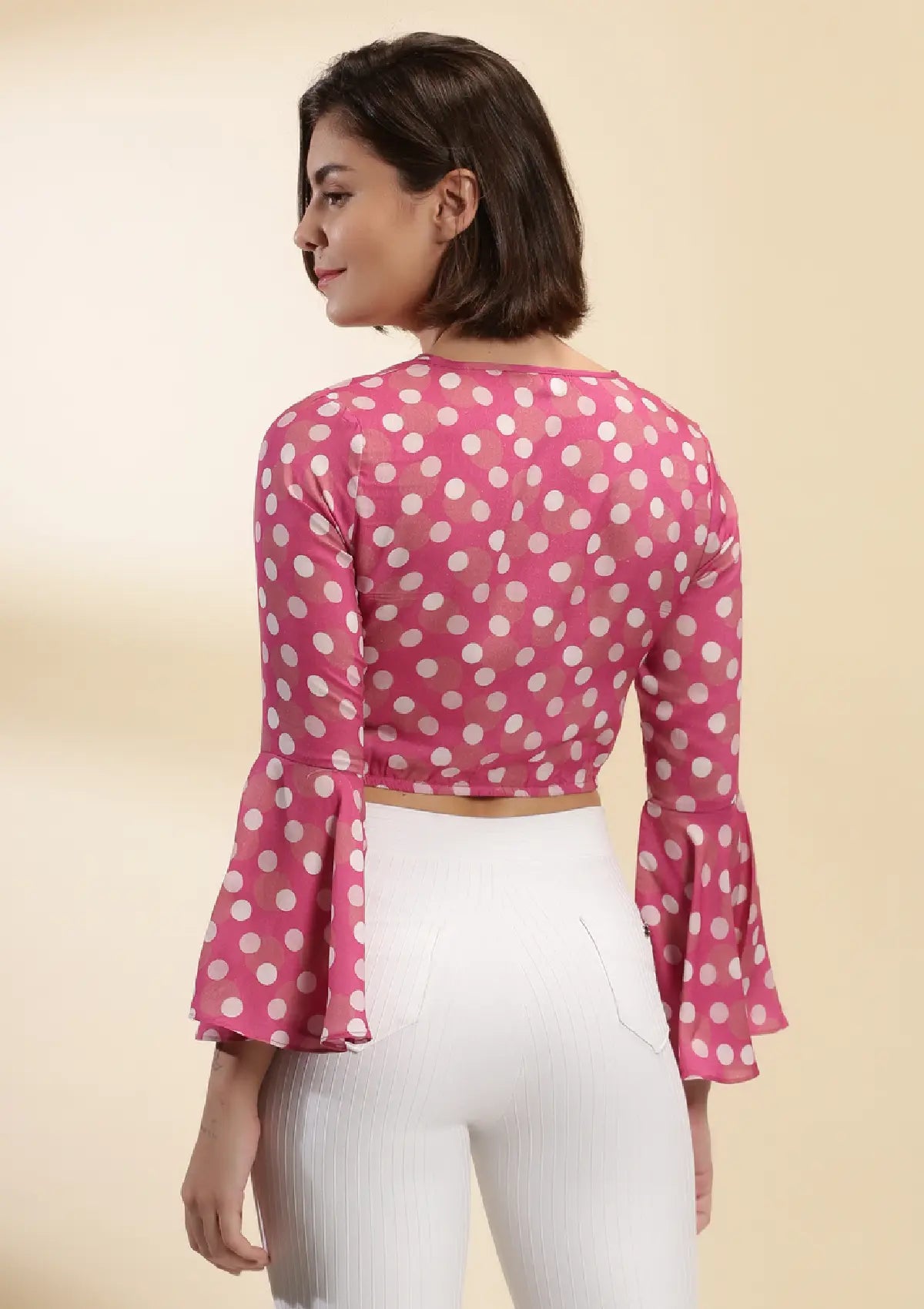 Buy Santorini - Polka Dots Crop Top Price