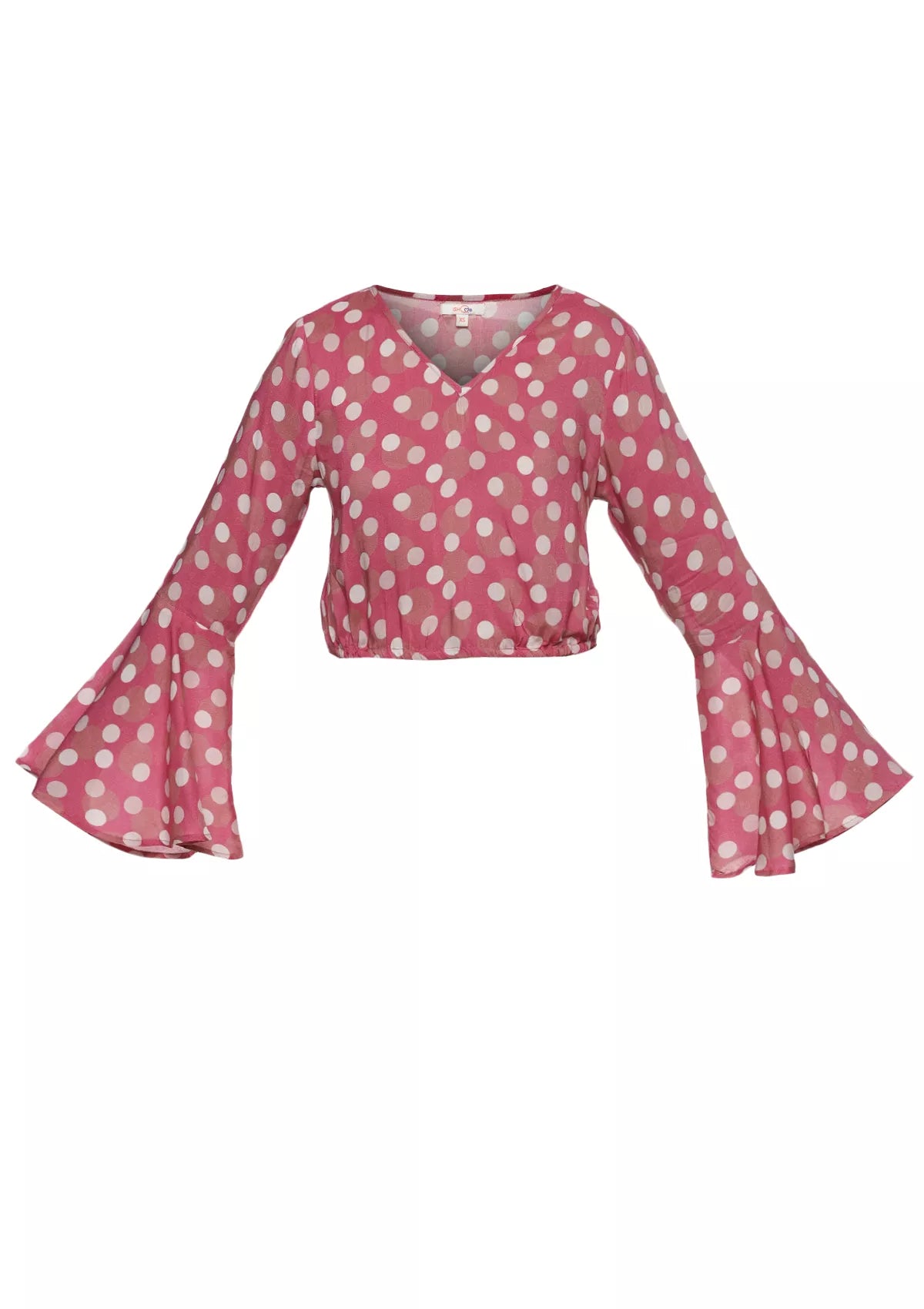 Santorini Polka Dots crop top price online at IshqME