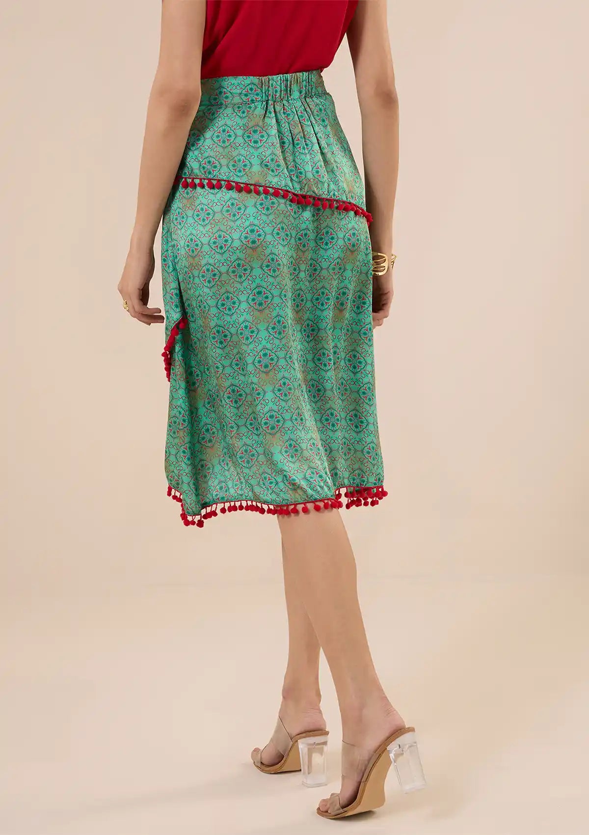 Shuruq - Layered Moroccan Printed Skirt for ladies