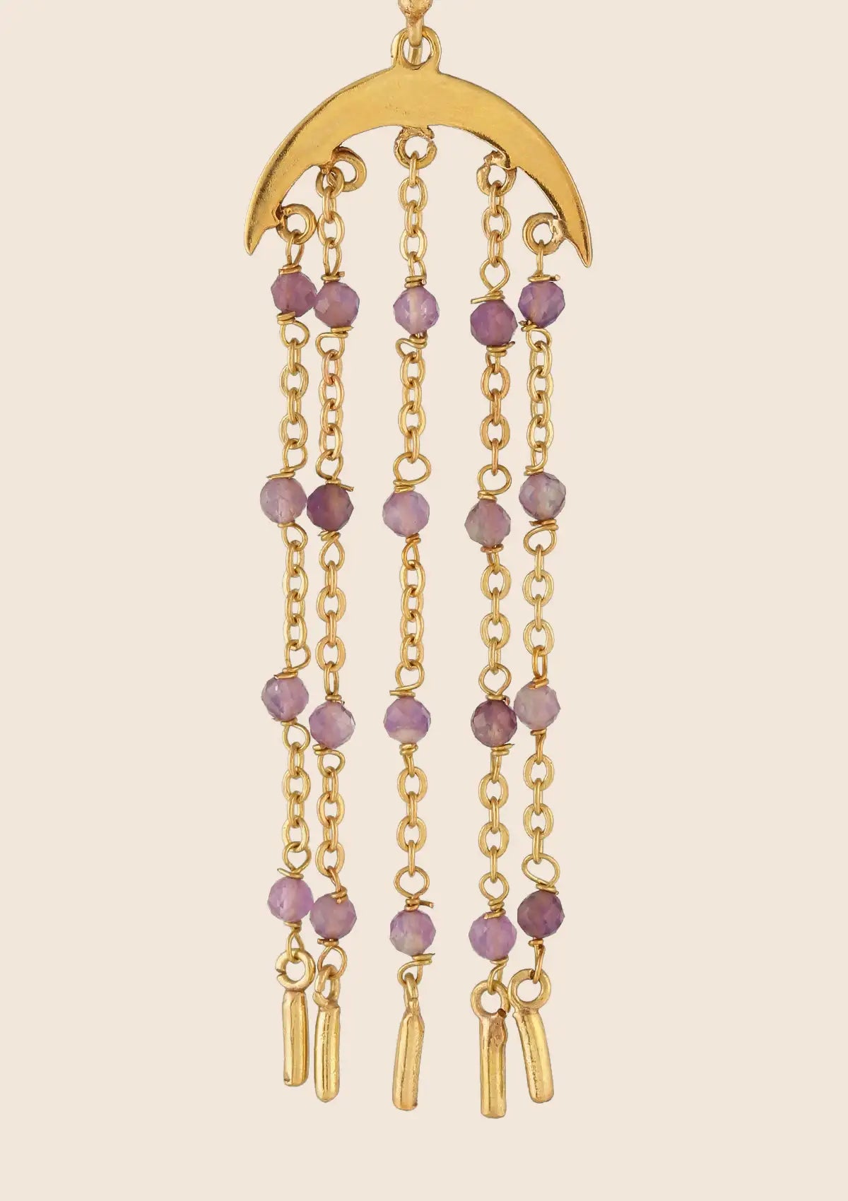 Statement amethyst bead earrings for women