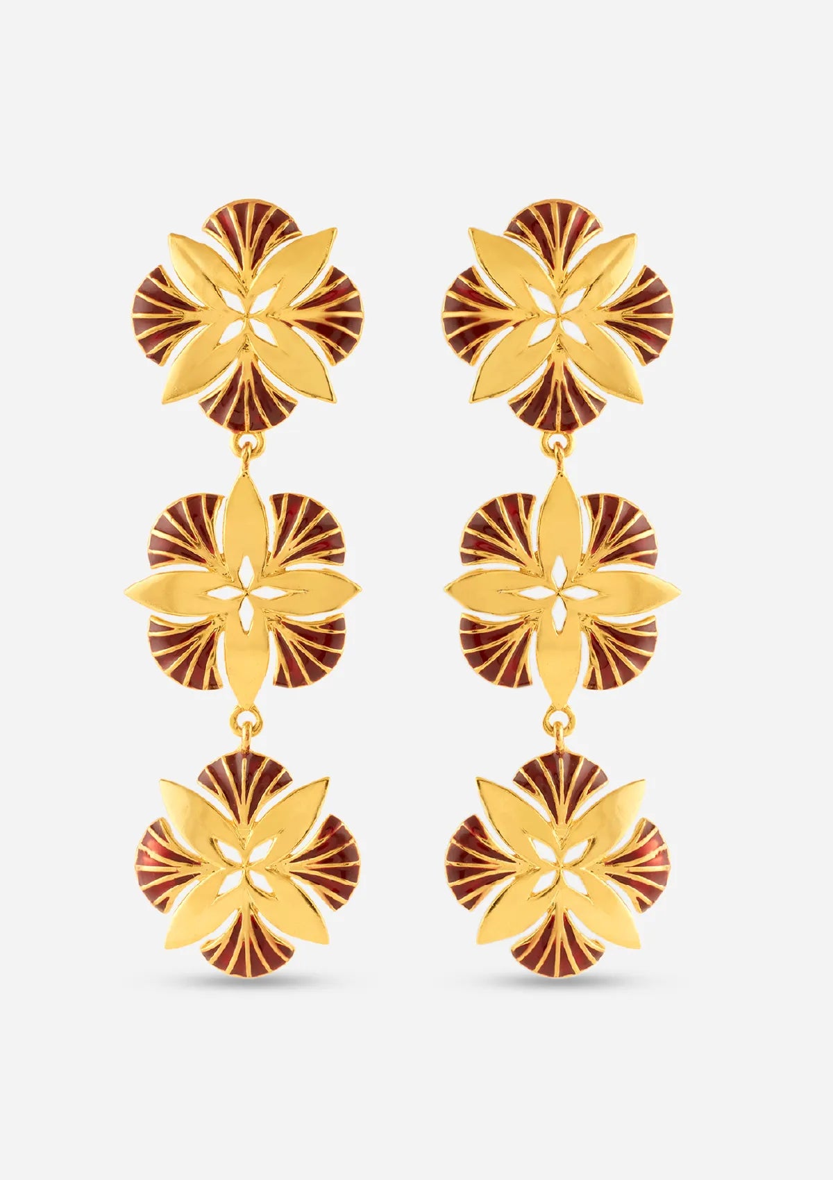 Statement blossom floral earrings for women