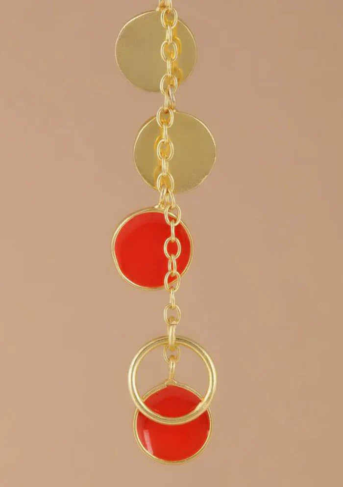 Statement boho gold neon earrings for women
