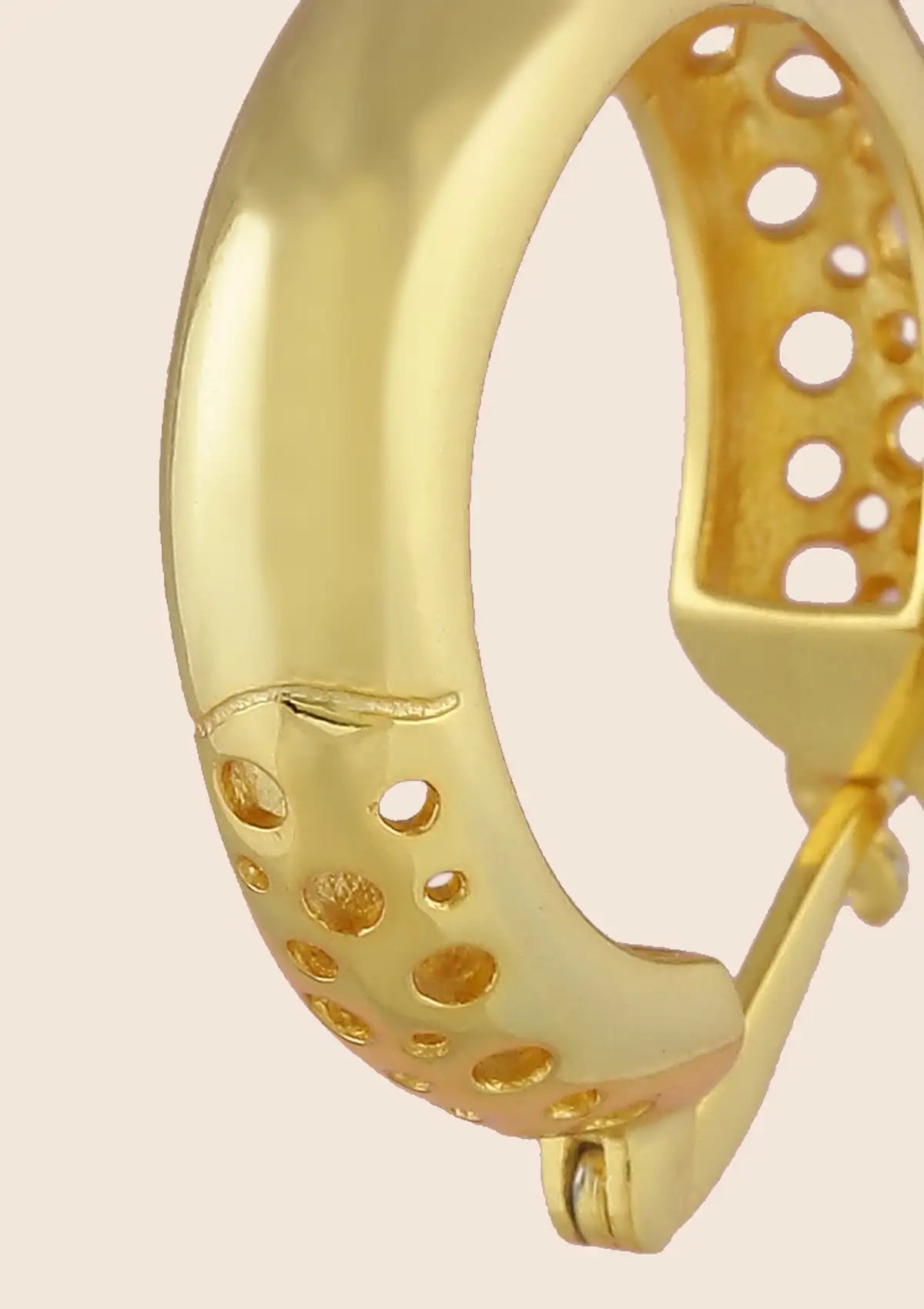 Statement crater hoop earrings for women