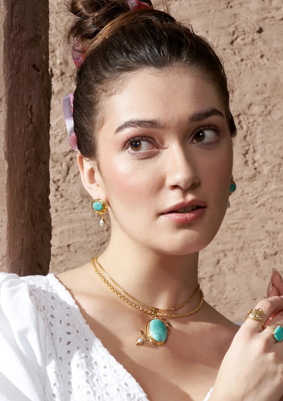 Turquoise gemstone earrings by IshqME