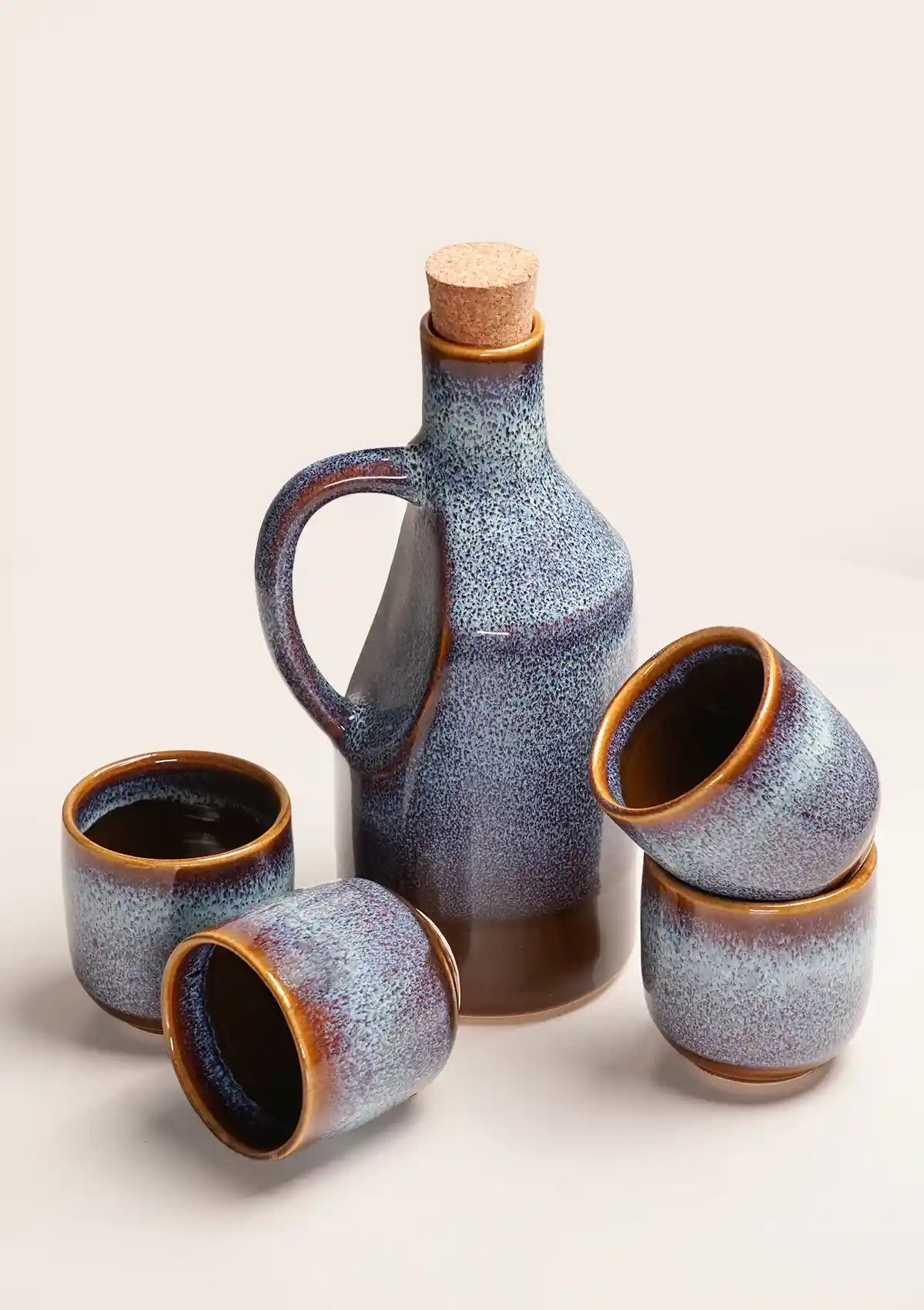 Water Jug with four glasses - Blue