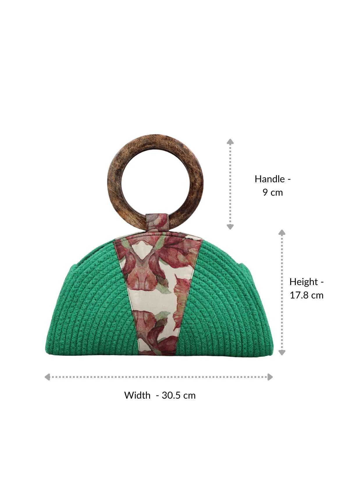 Women's printed scarf hand braided clutch bag