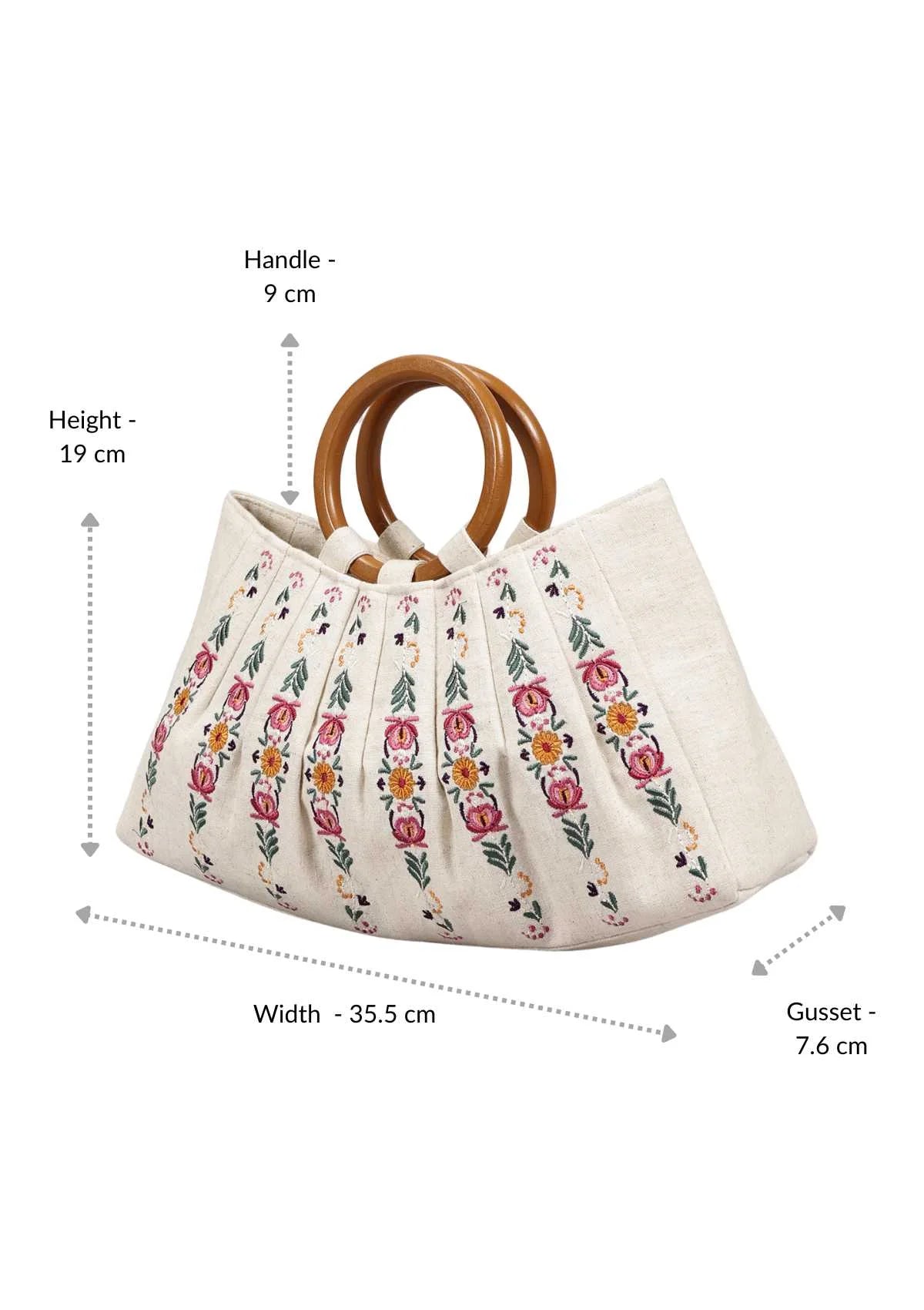 Women's vintage embroidered handheld clutch bag