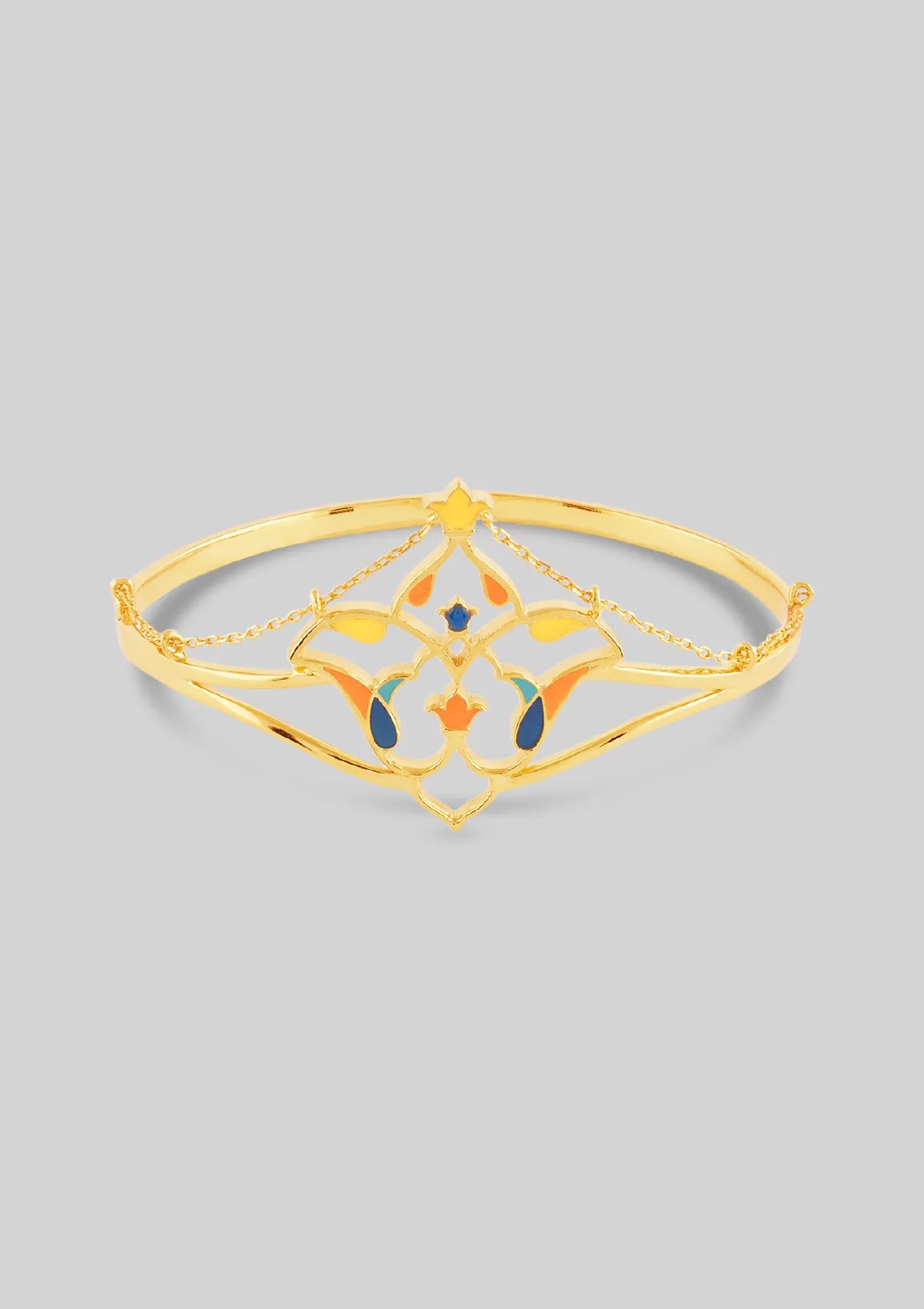 Women's gold plated Moroccan enamel bracelet