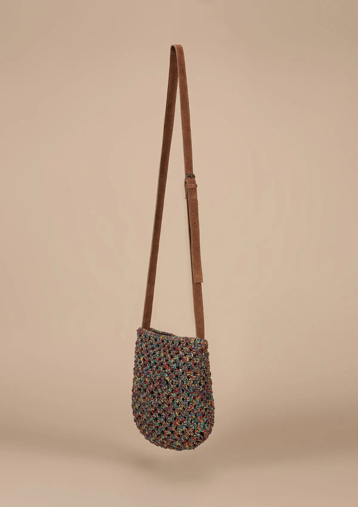 Women's multi coloured macrame sling bag