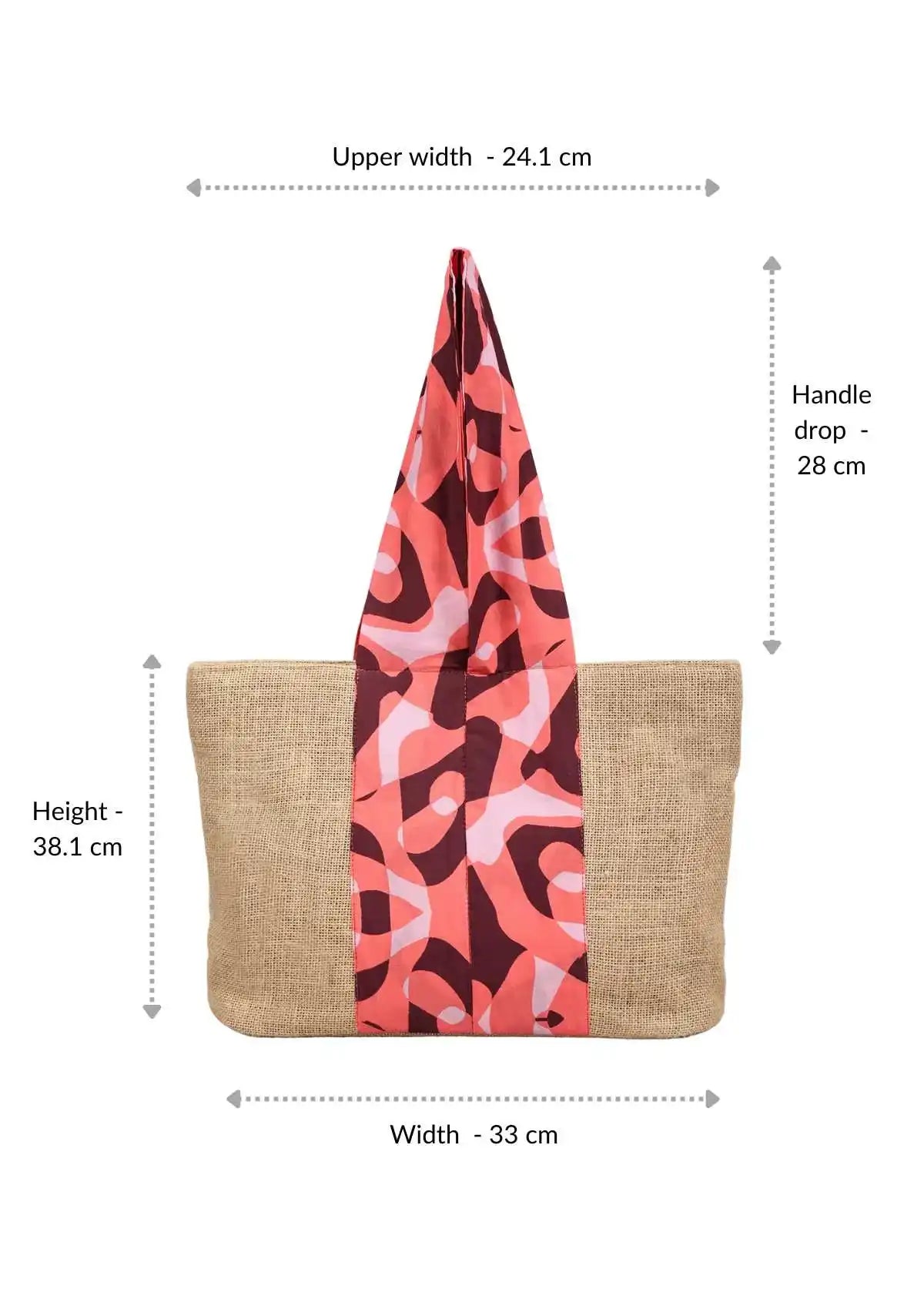 Women's jute mini tote bag