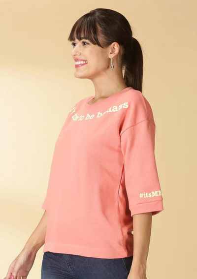 Drop Shoulder Fleece T-Shirt