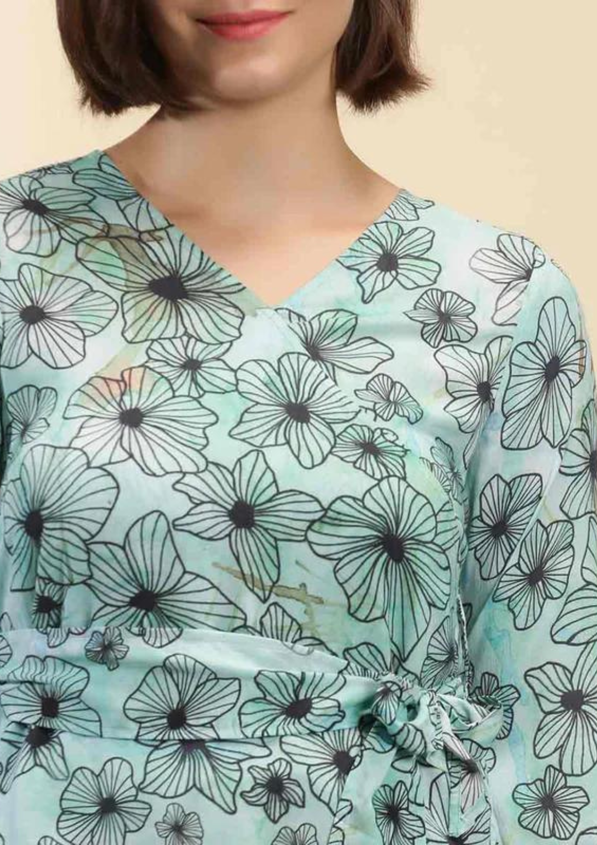 Overlap Front Tied Top