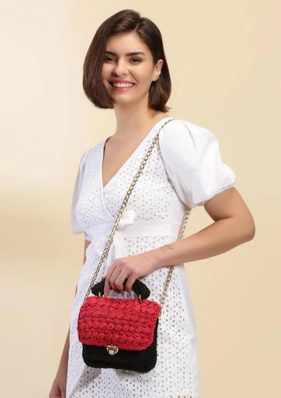 Classy Red and Black Mini Bag