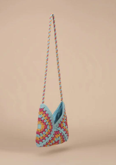 Crossbody Blue Crochet Bag