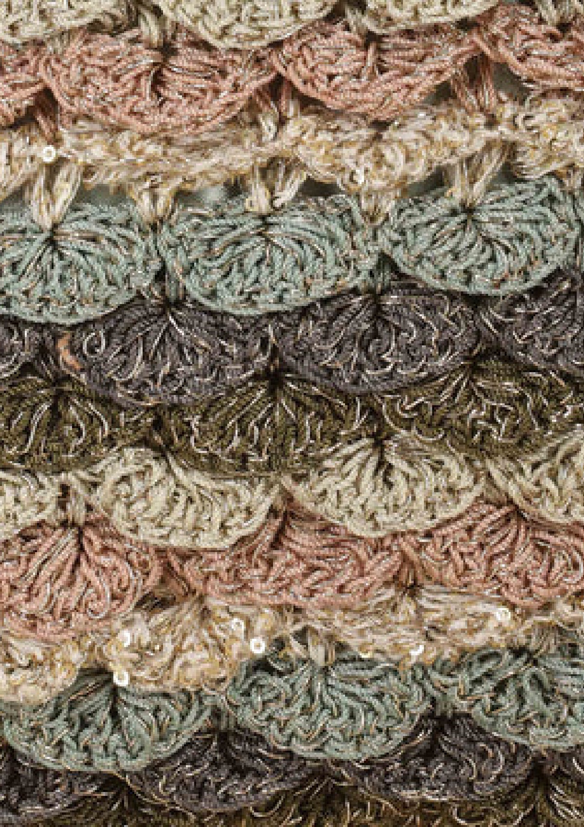 Sequined Crochet Mini Handheld Bag