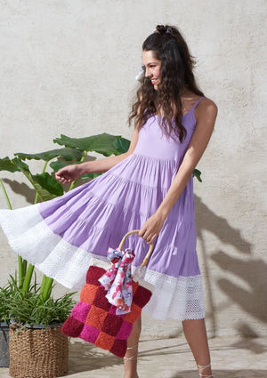 Pastel Grace - Spaghetti Tiered Dress